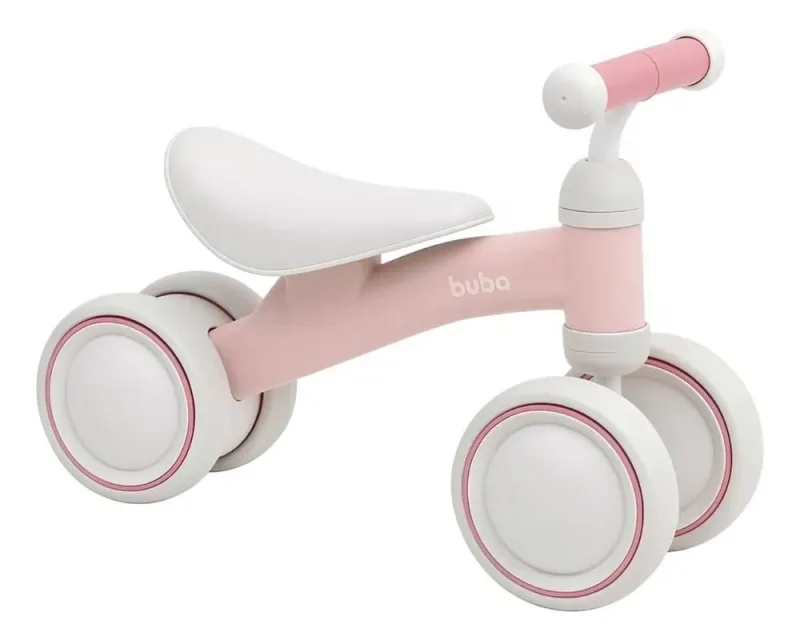 Bicicleta De Equilíbrio 4 Rodas Rosa Buba - 23481 - Fabrica da Alegria - Baby
