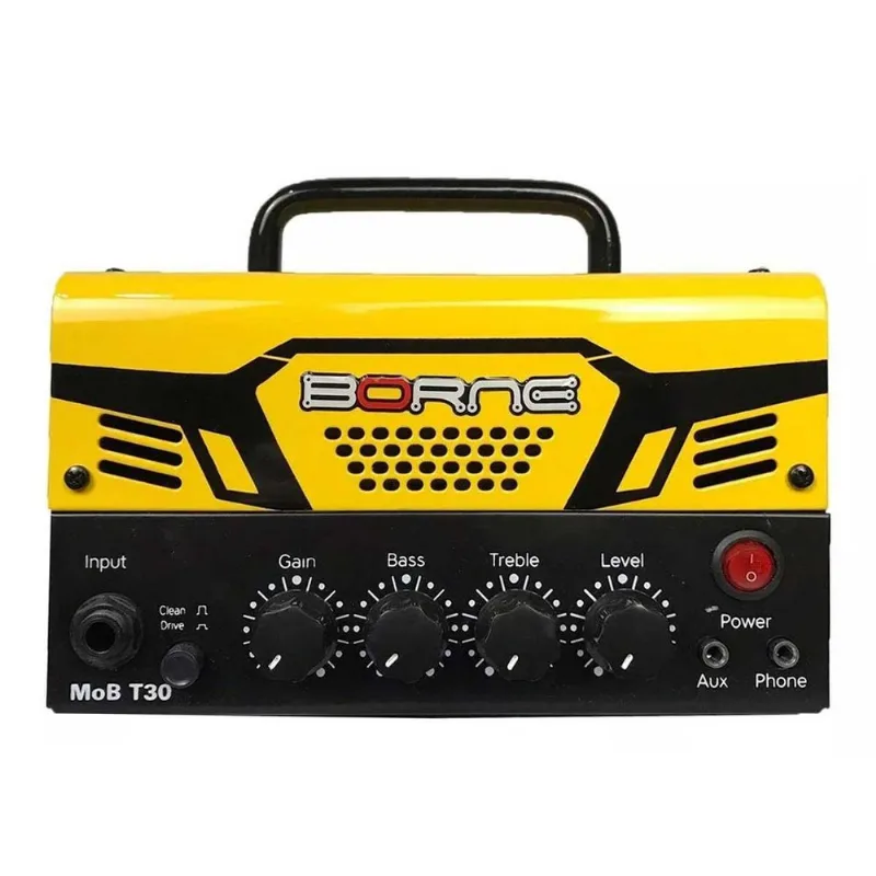 Mini Amplificador Borne Mob T30 Amarelo Bivolt
