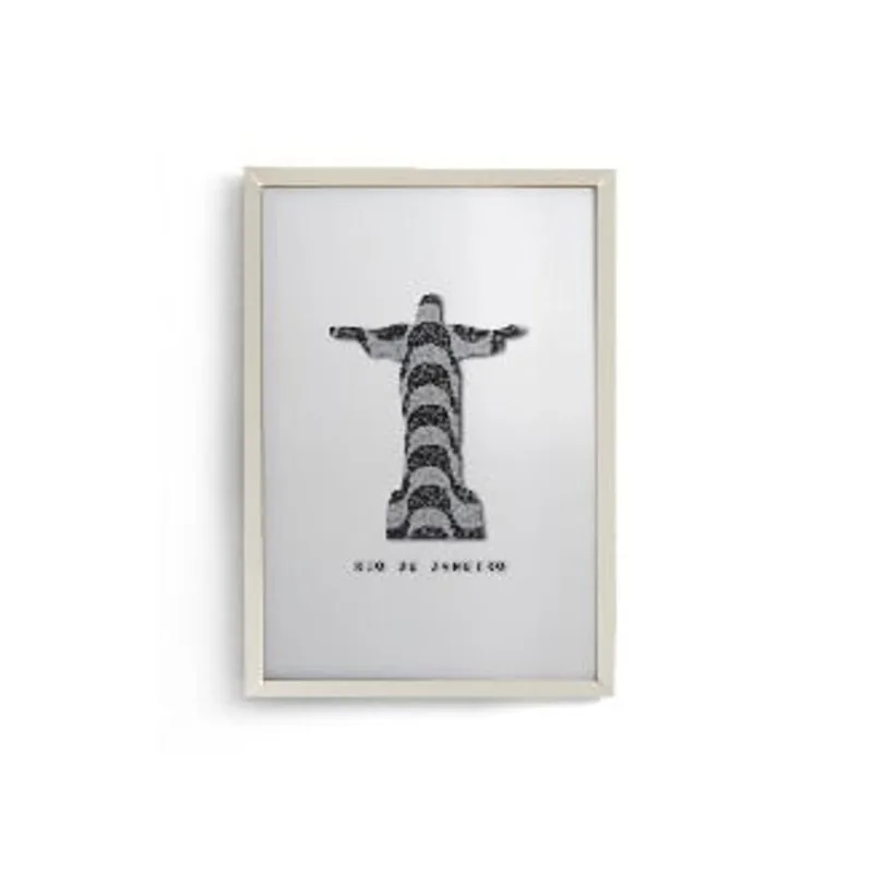 Quadro Decorativo 32x46 Moldura Fit White Ornella