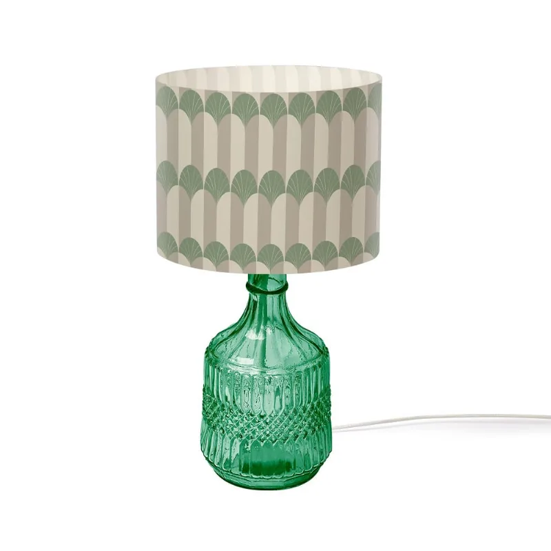 Luminária de Mesa Garrafa Bico de Jaca Verde Ornella