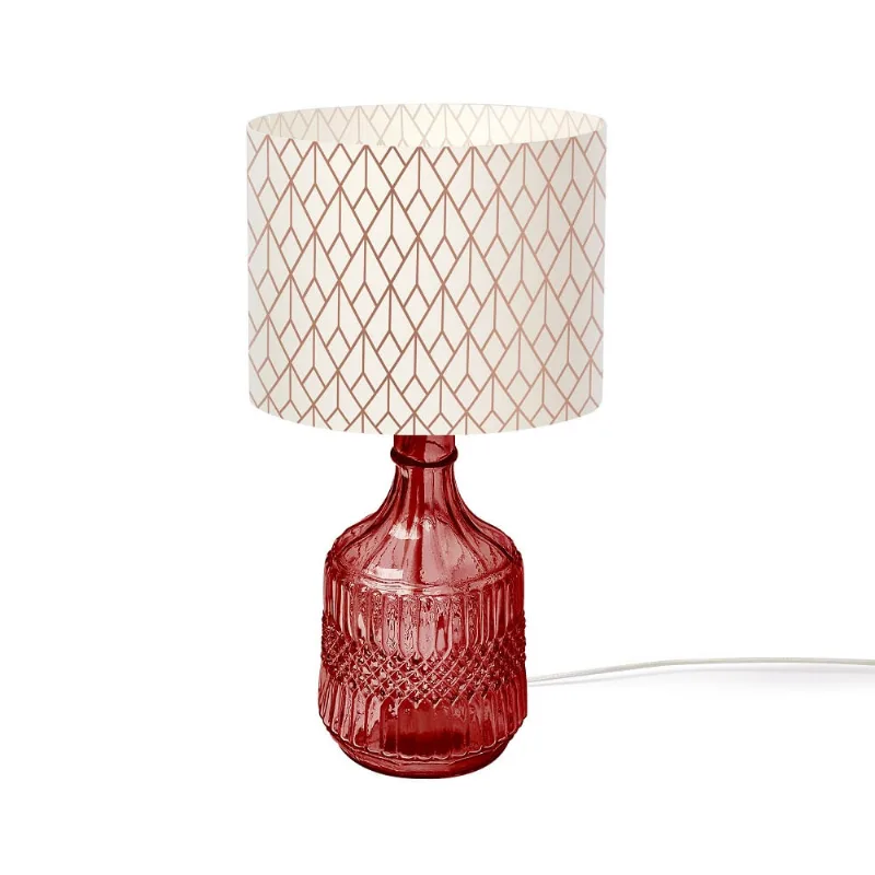 Luminária de Mesa Garrafa Bico de Jaca Vemelho Ornella