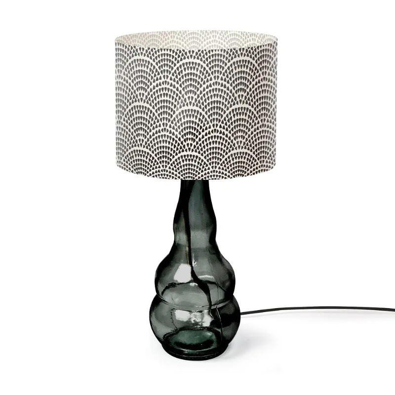 Luminária de Mesa Garrafa Bojuda Preto Ornella - Design Up Living