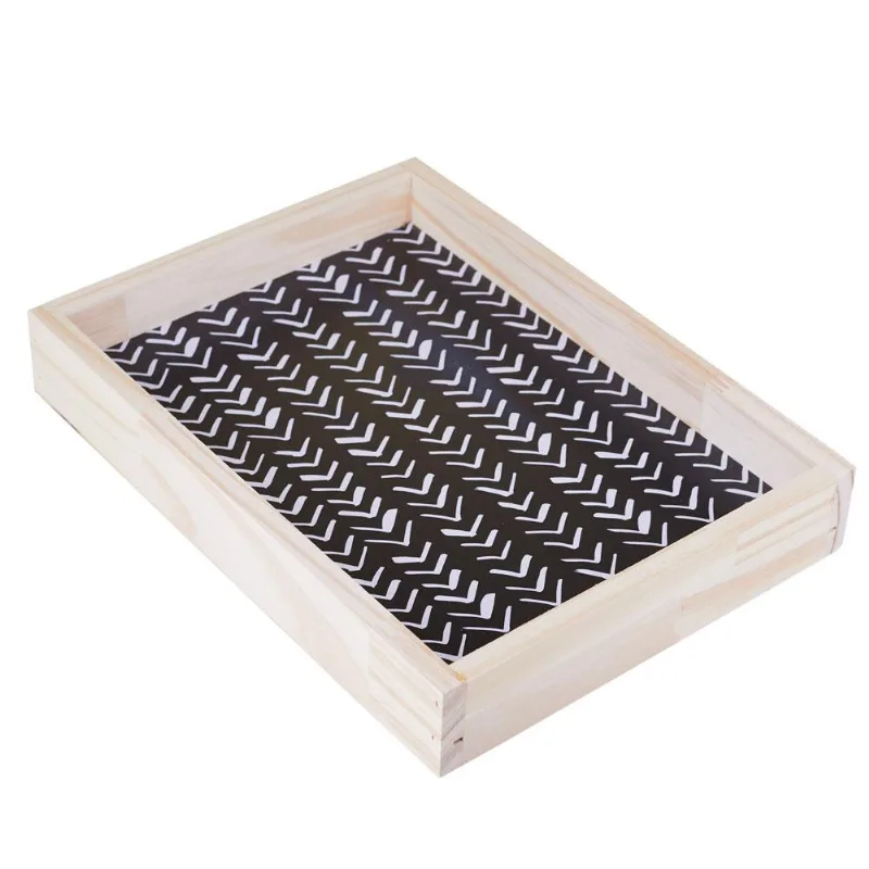 Bandeja Decorativa Cazza Black and White Pinus