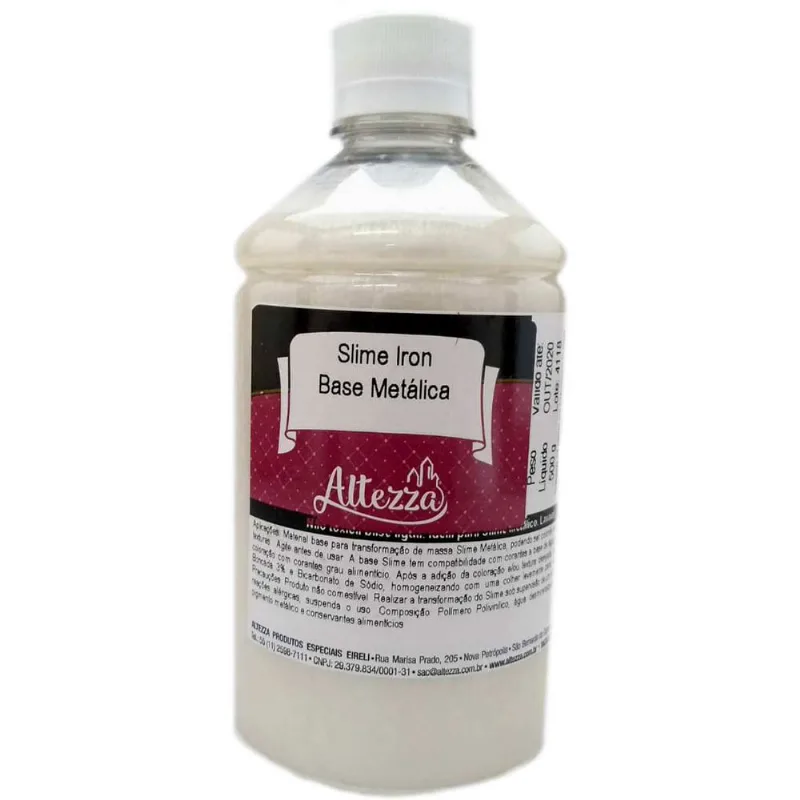 Base para Slime - 500 Gramas - Slime Prata - Base Metálica - Reval