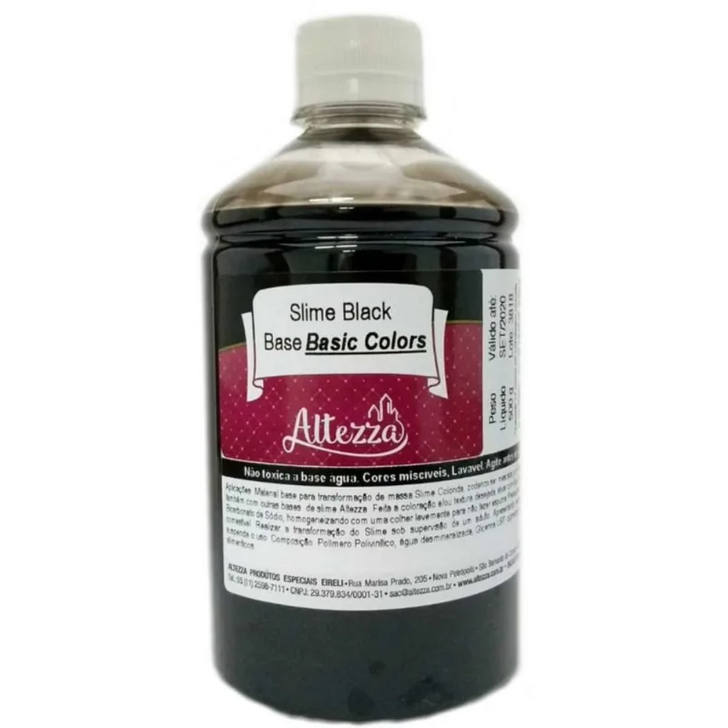 Base para Slime - 500g - Basic Colors - Preto - Reval