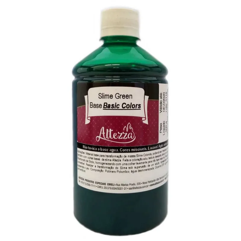 Base para Slime - 500g - Basic Colors - Verde - Reval