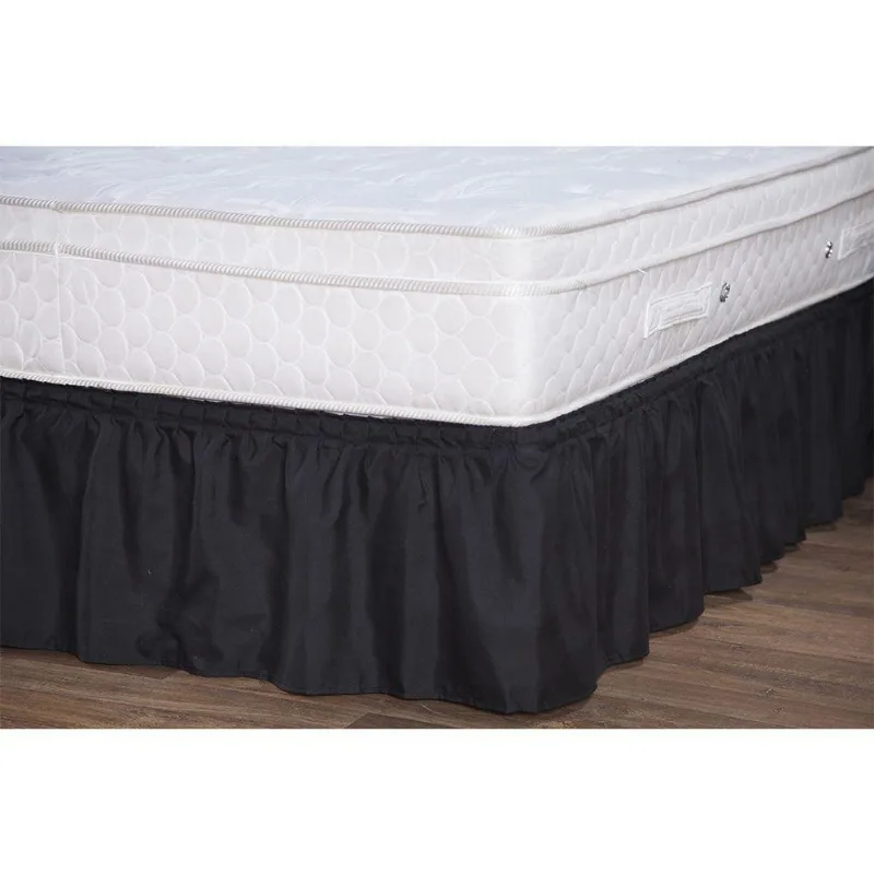 Saia Ajustável Para Cama Box Queen Renata Preto - Enxovais Aquarela - Gran Belo