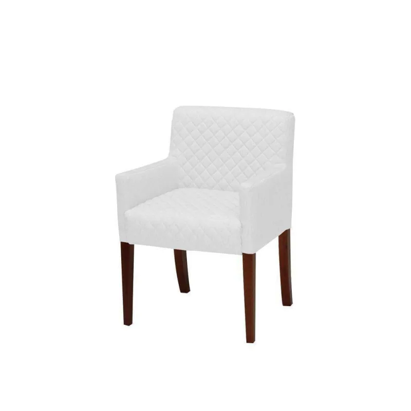 Poltrona Decorativa Liverpool para Sala de Estar Corino Branco Gran Belo - Gran Belo
