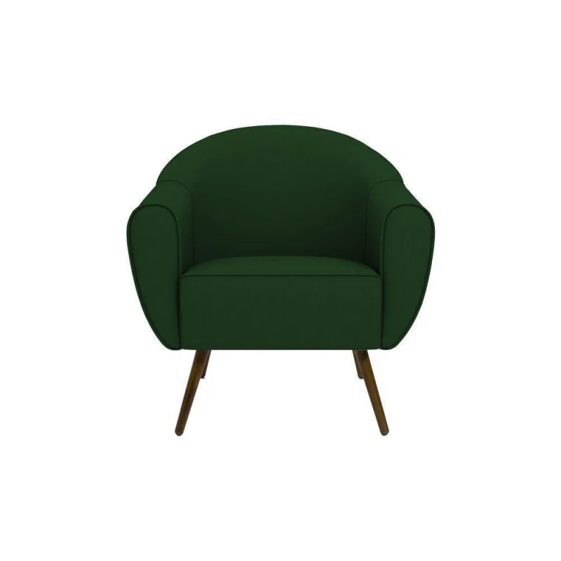 Poltrona Decorativa Sacha Veludo Verde - Gran Belo - Móveis
