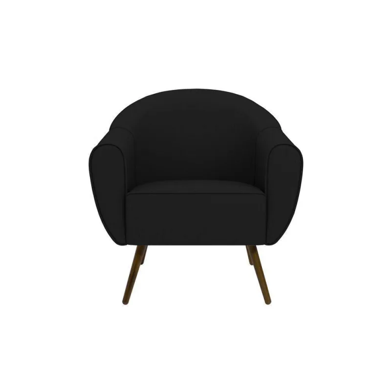 Poltrona Decorativa Sacha Corano Preto - Gran Belo