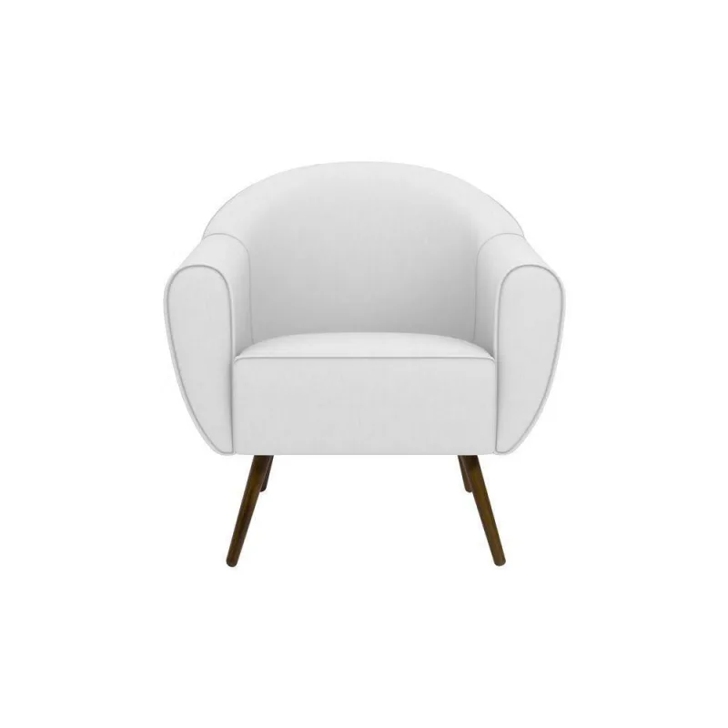 Poltrona Decorativa Sacha Corano Branco - Gran Belo