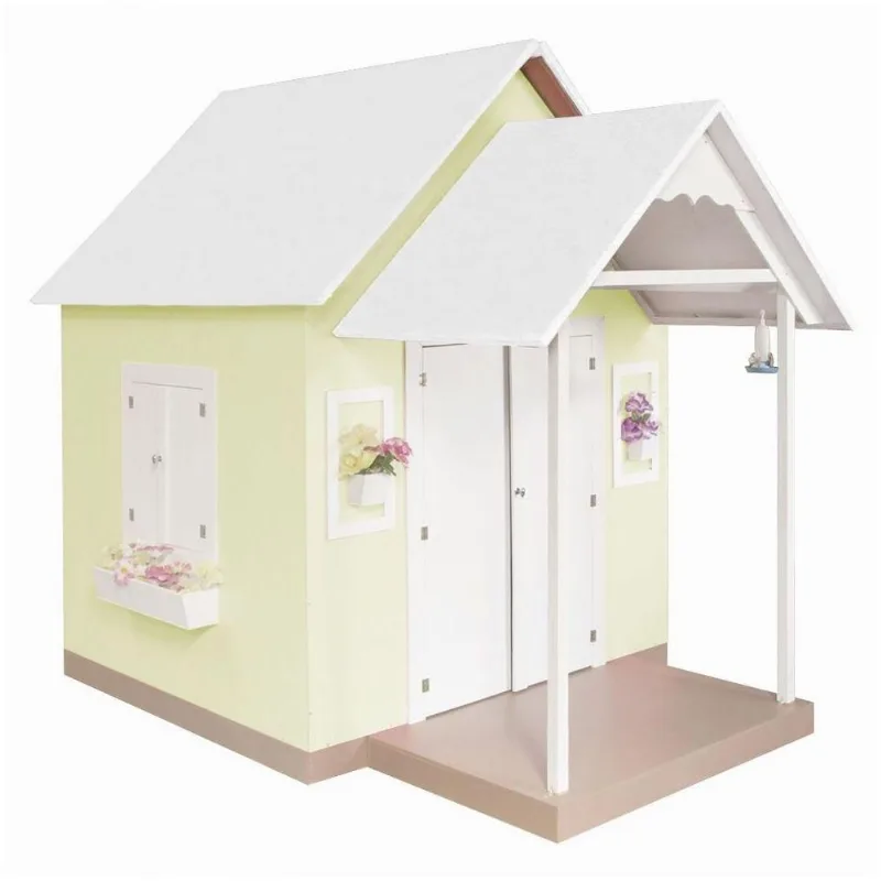 Casinha de Brinquedo com Telhado Branco e Amarelo - Gran Belo