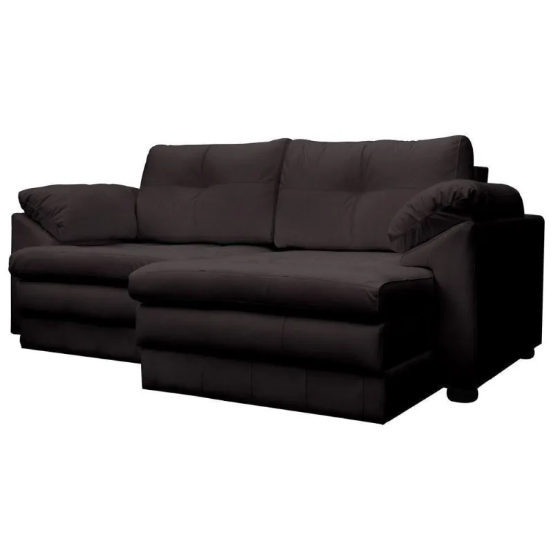 Sofá Retrátil Piece 2 Lugares 175cm Marrom Couro para Sala de Estar Gran Belo - Gran Belo - Móveis