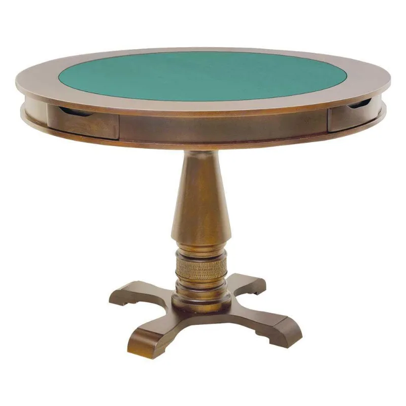 Mesa De Jogos 4 Lugares Tampo Reversível Gavetas