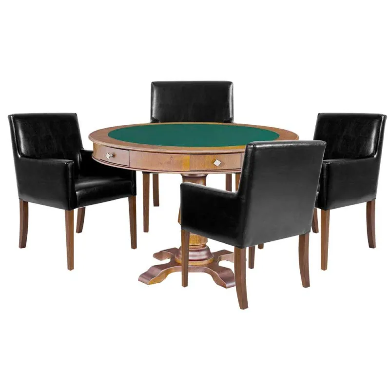 Mesa De Jogos Victoria Redonda Tampo Reversível 4 Cadeiras - Não Informado - Brinquedos