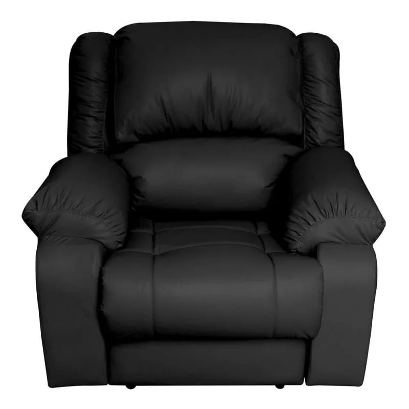 Poltrona Reclinável Elétrica Magnum G23 Pu Sintético Preto para Sala de Estar Gran Belo - Gran Belo