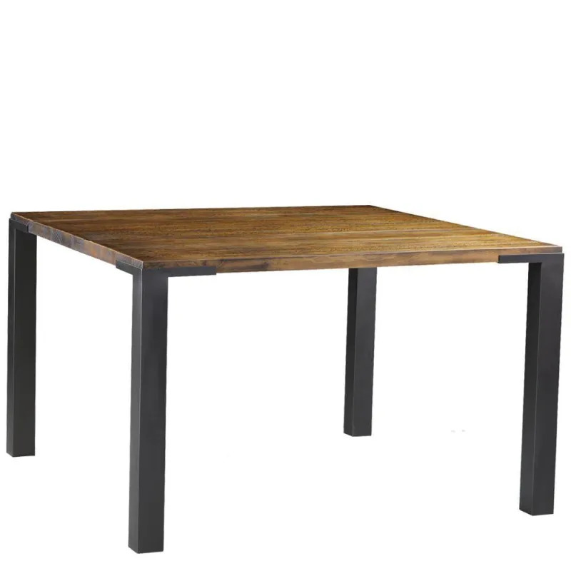 Mesa Sala de Jantar Quadrada 100cm Madeira Maciça Brown - Gran Belo