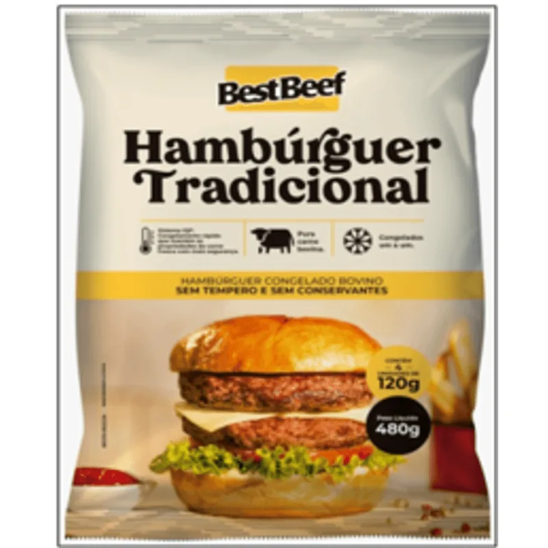 Hambúrguer Tradicional Best Beef Pacote 480g