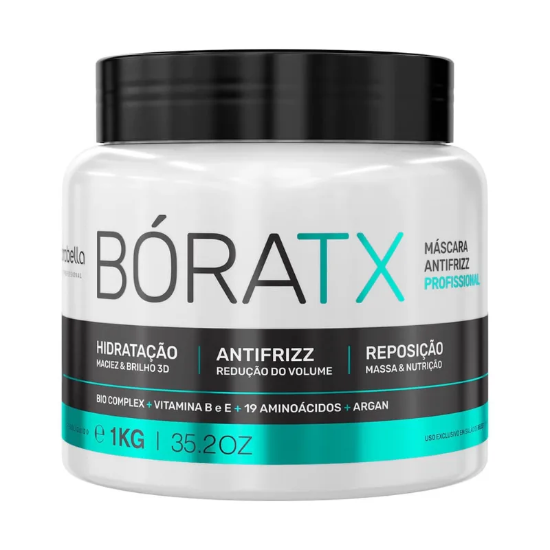 Borabella Bóratx Orgânico btx Máscara Antifrizz 1kg