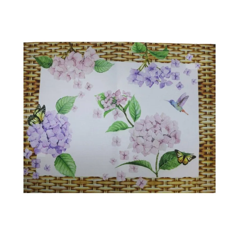 Jogo Americano NSW Hortências 100% Poliéster 33x45cm 01 Peça (MP) - NSW