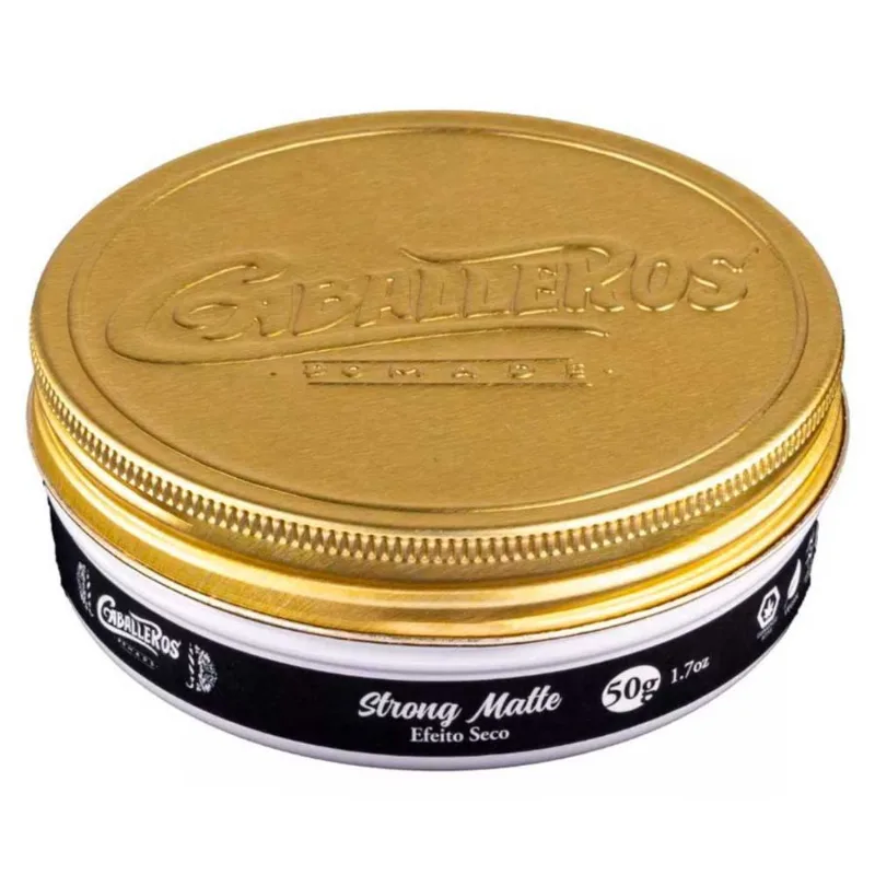 Pomada Strong Matte Pocket - Efeito Seco Alta Fixação 50g Caballeros