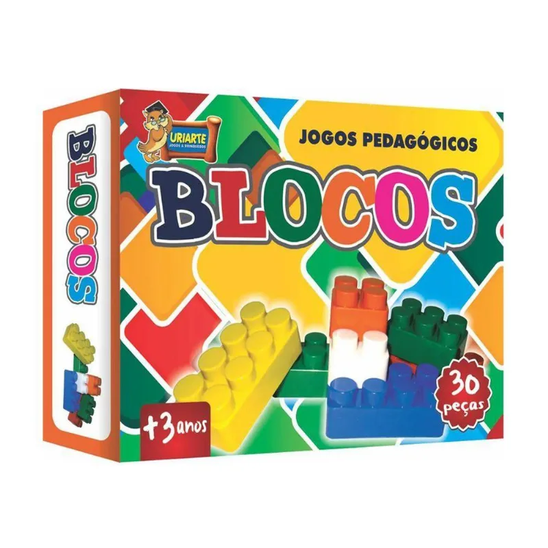 Blocos De Montar Coloridos - 30 Peças
