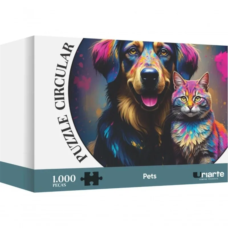 Quebra Cabeça 4848 1000 Peças Circular Pets Off White Uriarte - URIARTE