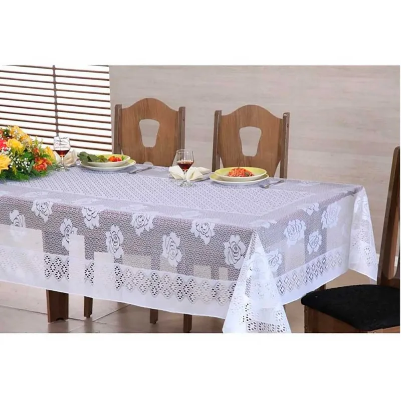 Toalha de Mesa Quadrada Rhemdac160 x160cm Coleção Rosas