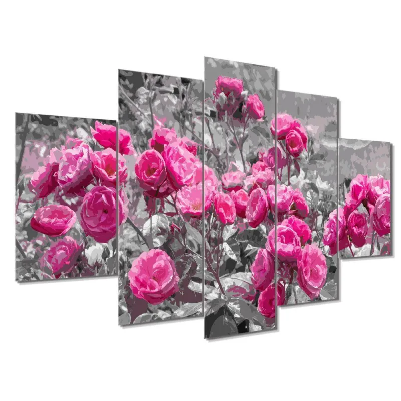Kit 5 Placa Quadro Flores Vermelha Titulos Rosas Rosadas - OUTRAS