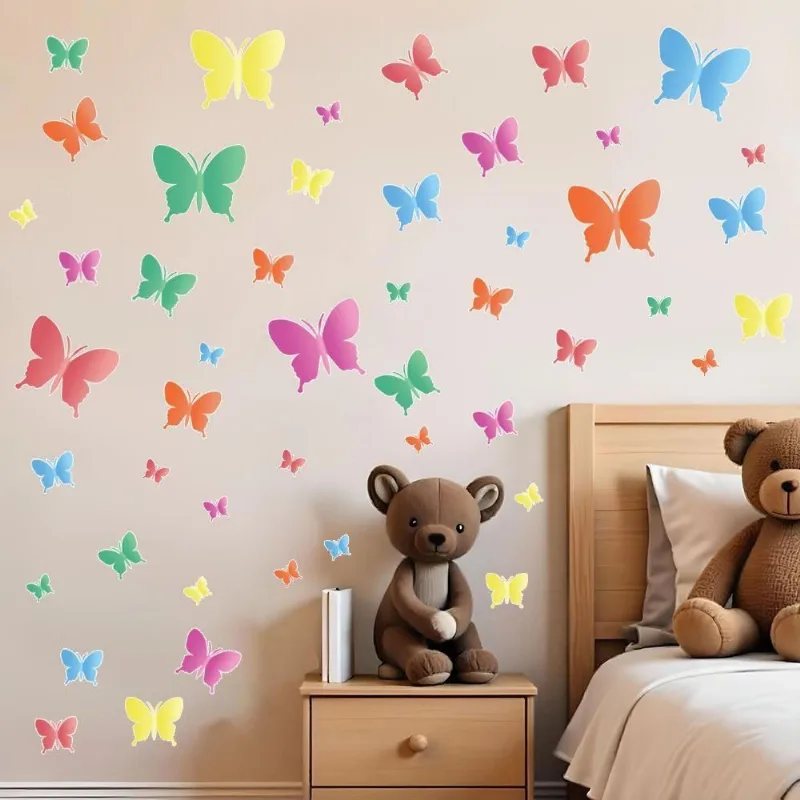 Adesivo de Parede Borboletas Coloridas Decorativo Infantil com Impressão em Alta Resolução 48 - OUTRAS