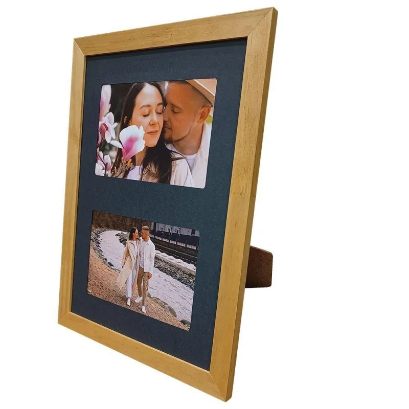 Porta Retrato Painel 21x30cm 2 Fotos 10x15 Moldura Mel Soleil Home Decor - OUTRAS