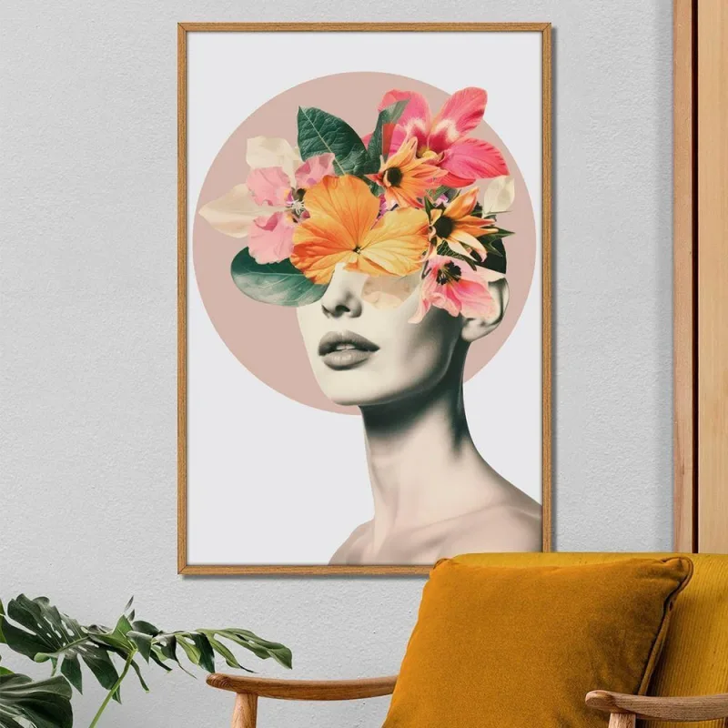 Quadro Decorativo Mulher Mente Aflorada Retangular 40x60CM em Madeira Maciça Freijo Arte Própria - OUTRAS MARCAS