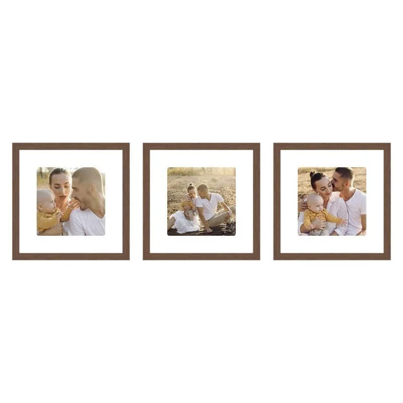 Kit Quadro Porta Retrato 32x32 - Foto 20x20 - Paspatur Branco Cor:moldura Ype;quantidade:kit Com 3 Unidades - OUTRAS MARCAS