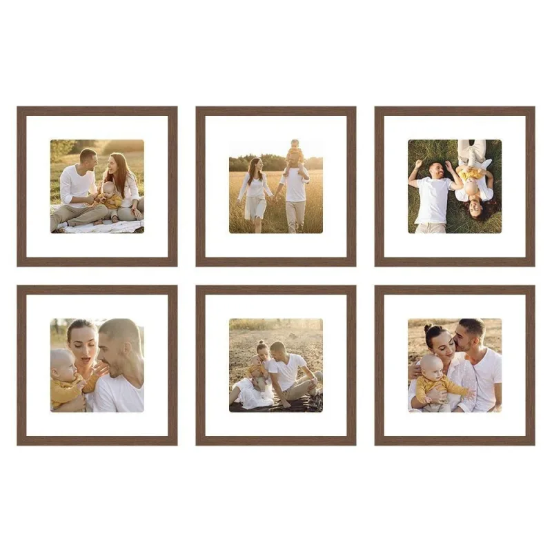 Kit Quadro Porta Retrato 32x32 - Foto 20x20 - Paspatur Branco Cor:moldura Ype;quantidade:kit Com 6 Unidades - OUTRAS MARCAS - Casa E Construção