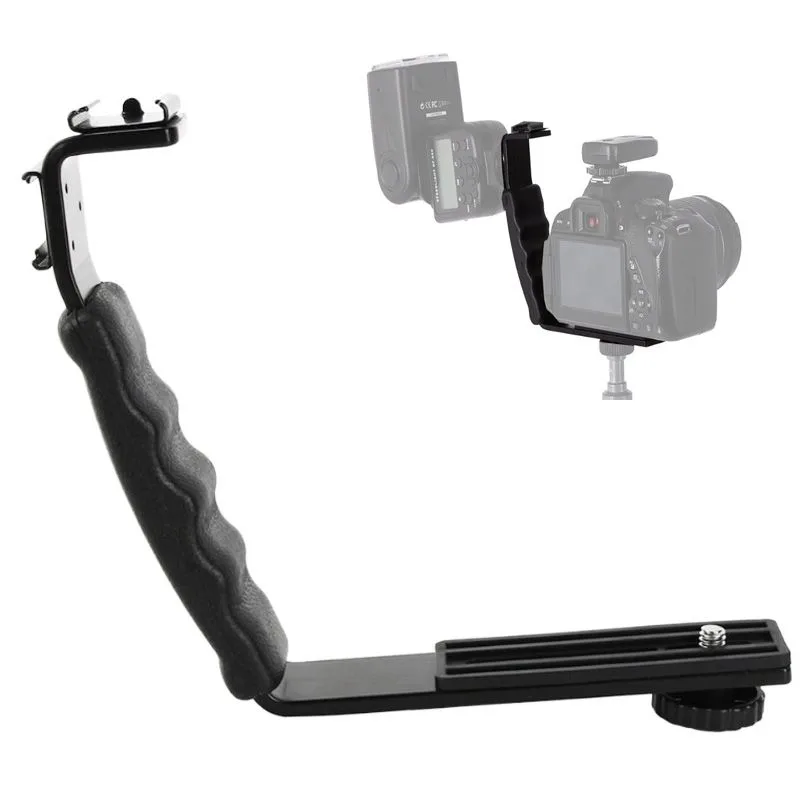 Manopla Flash Bracket com Sapata para Câmera DSLR - LS37