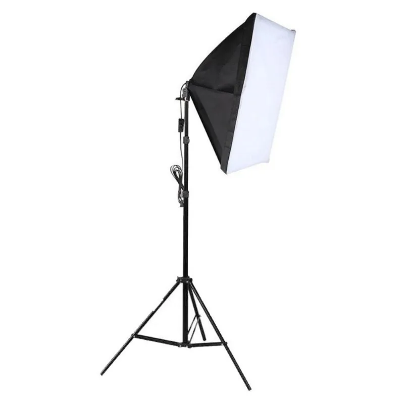 Kit Iluminação Estúdio Softbox E27 60x60 com Tripé