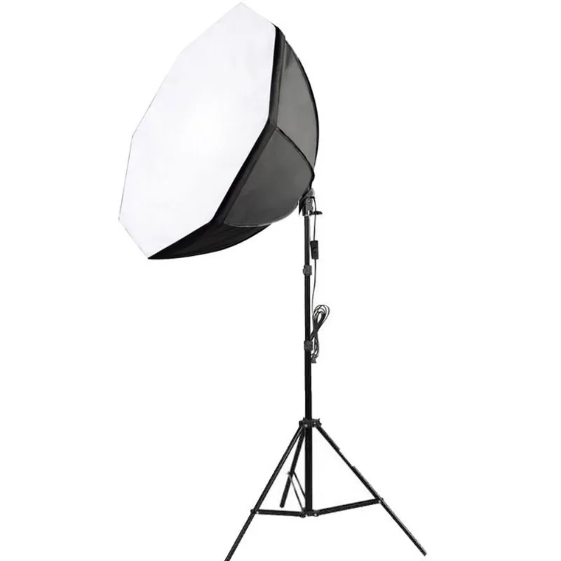 Kit Iluminação Estúdio Softbox E27 Octo 70cm com Tripé