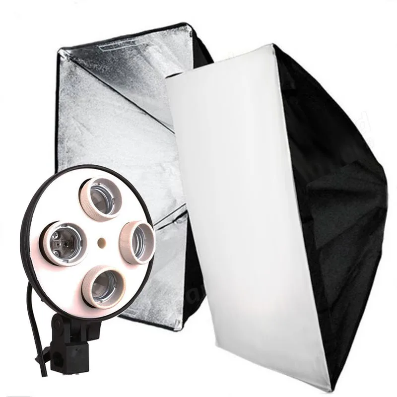 Softbox Light 50x70 com Bocal para 04 Lâmpada