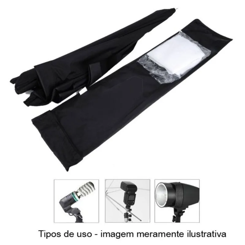 Softbox para Flash Studio, Dedicado ou Contínua tipo Sombrinha - 60x90cm