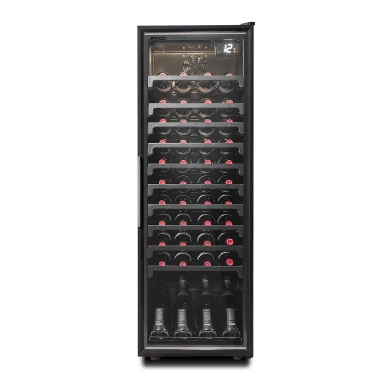 Adega Vertical Ártico AD200 44 Garrafas Porta Vidro Duplo Preto 220V - OUTRAS - Casa E Construção