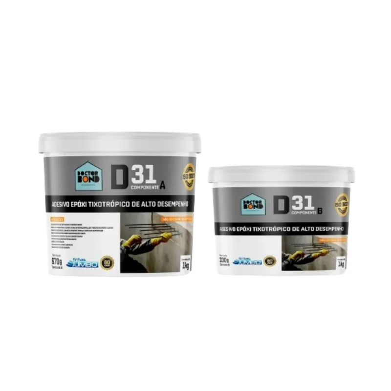 Adesivo Epoxi Tixotropico D31 Alta Viscocinza1k (A+B) Doctor Bond Adesivo epoxi tixotropico d31 alta viscocinza1k (a+b)
