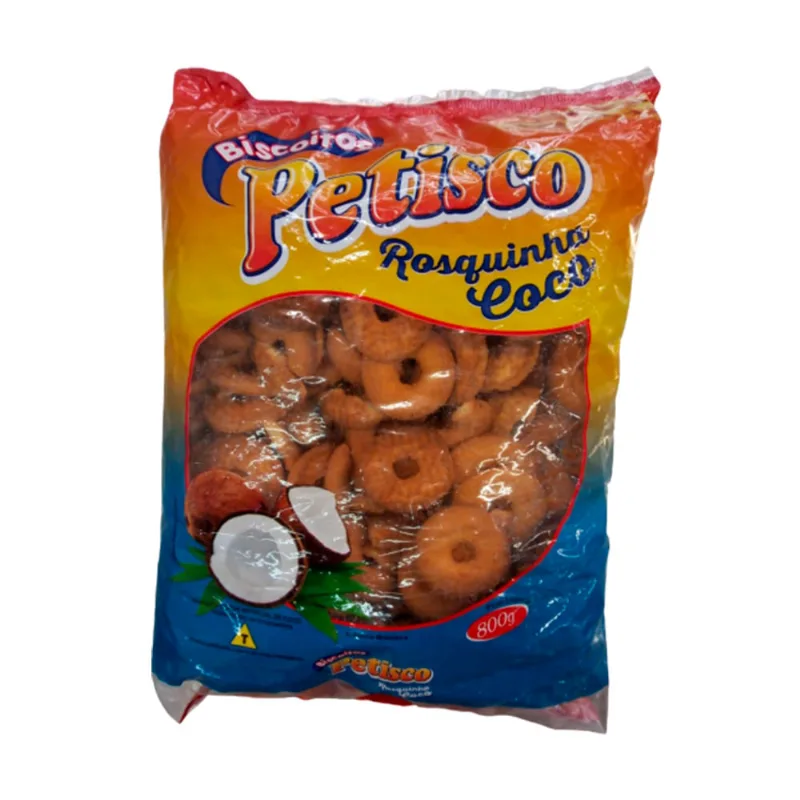 Biscoito Petisco Rosquinha Coco 800g