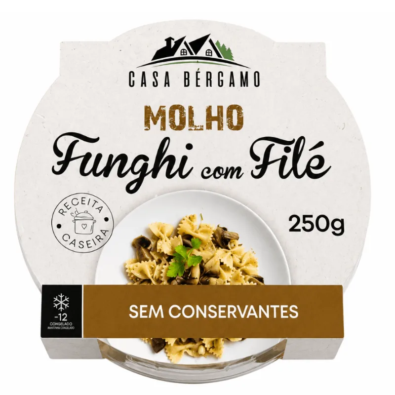 Molho Pronto Casa Bergamo 250g Filé Com Funghi