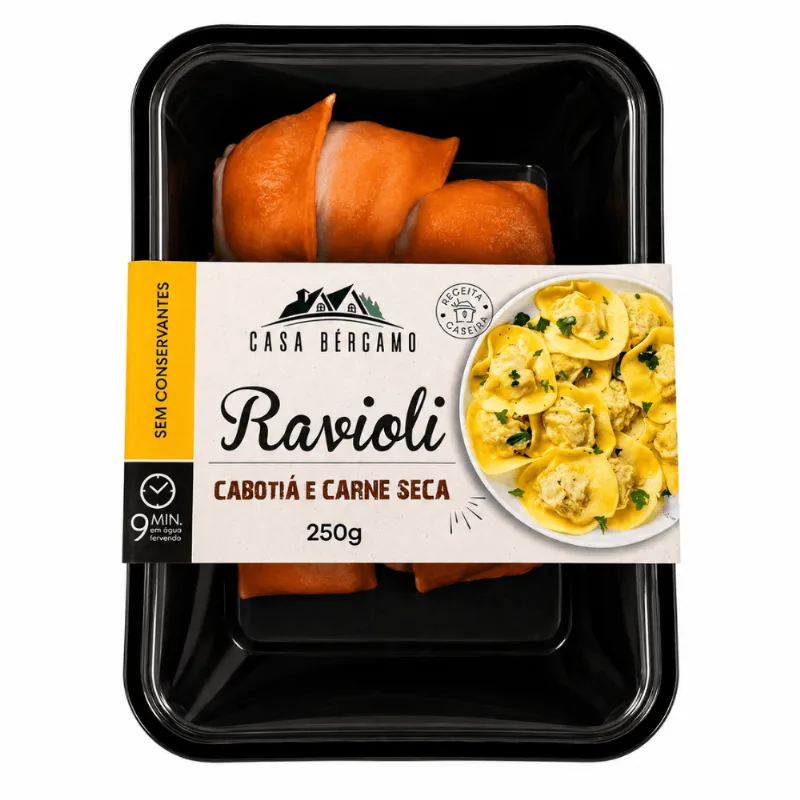 Ravioli Casa Bergamo 250g Cabotiá Com Carne Seca