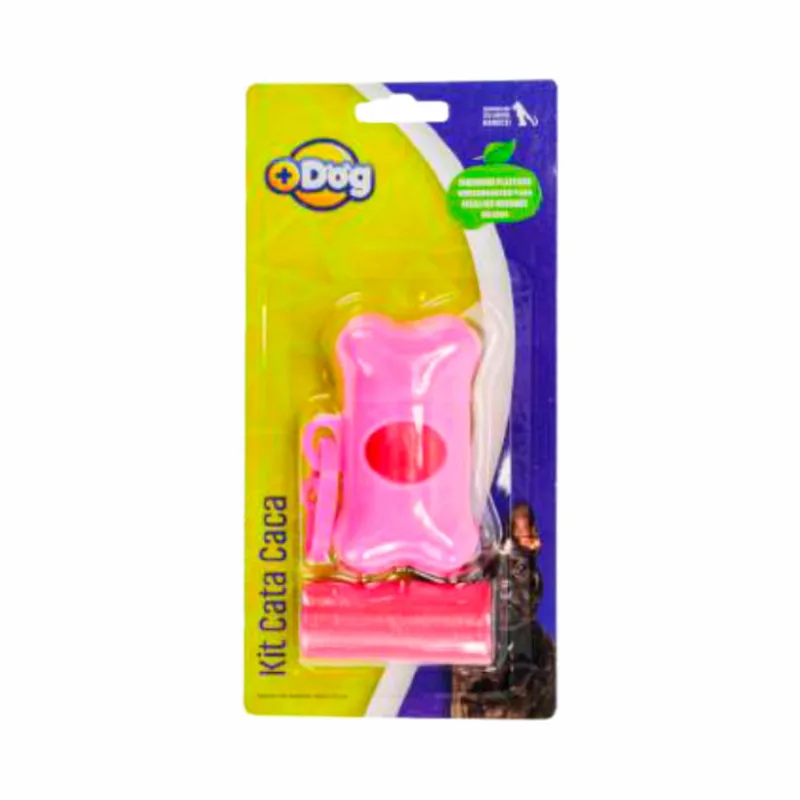 Kit Higiene Cata-Caca Rosa Mais Dog