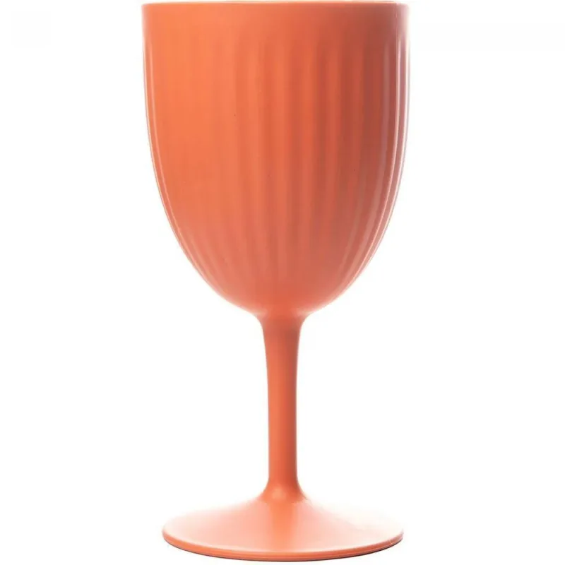 Taça Stripes para Bebidas Frias Fibra de Bambu e PP Leve e Resistente Laranja Lyor 540ML - Lyor