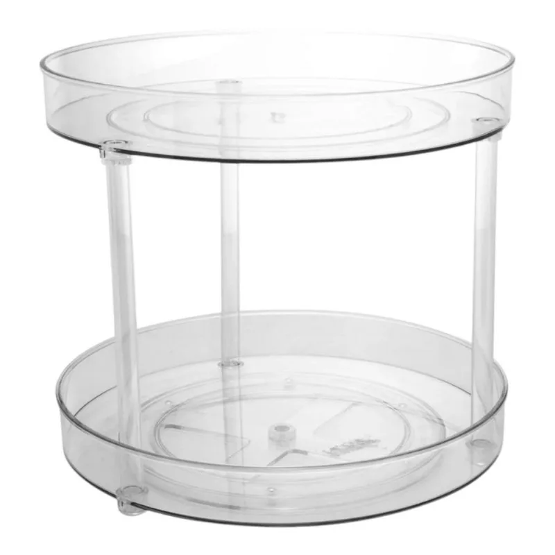 Organizador Giratório Lyor 2 Andares Poliestireno 23,5x23,5x21,5cm 220171 (MP)