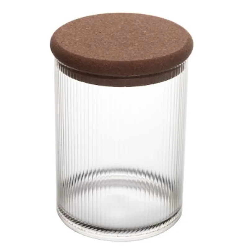 Pote de Vidro com Tampa de Rolha Essência 850ml Lyor