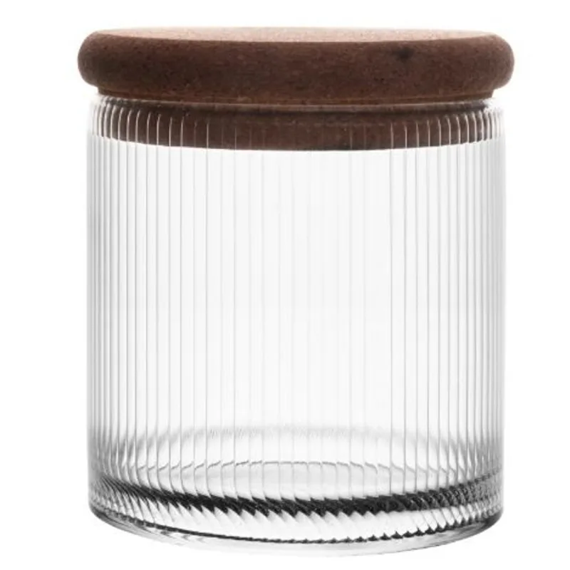 Pote de Vidro com Tampa de Rolha Essência 450ml Lyor