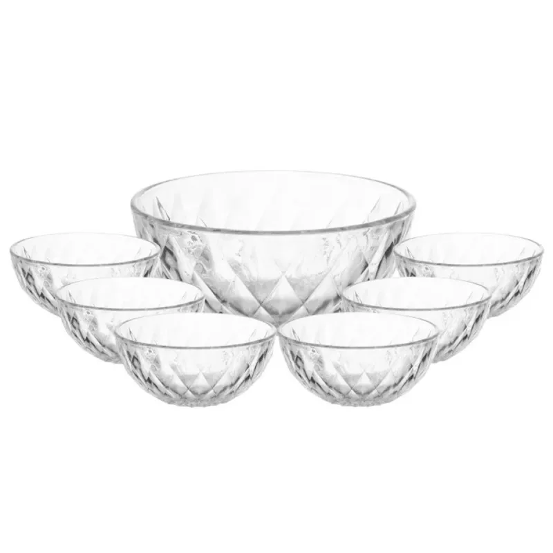 Conjunto para Sobremesa Lyor Diamond Vidro com 7 Peças - Lyor
